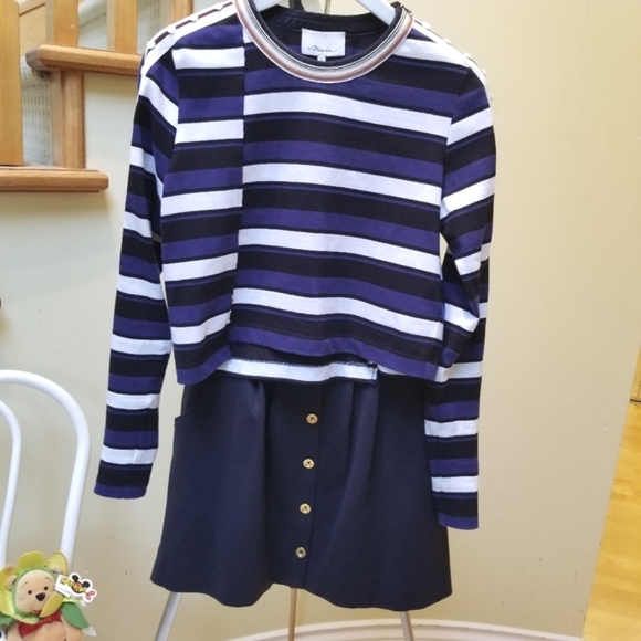 Juicy Couture Button Front Navy Mini Skirt Size L - Picture 4 of 12